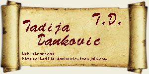 Tadija Danković vizit kartica